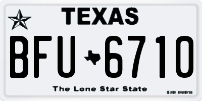 TX license plate BFU6710