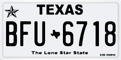 TX license plate BFU6718