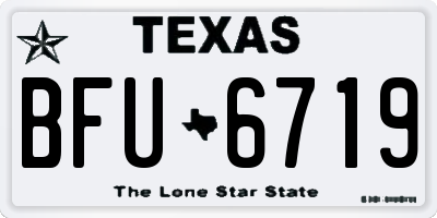 TX license plate BFU6719