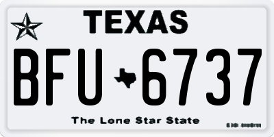 TX license plate BFU6737