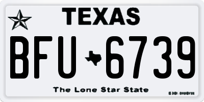 TX license plate BFU6739