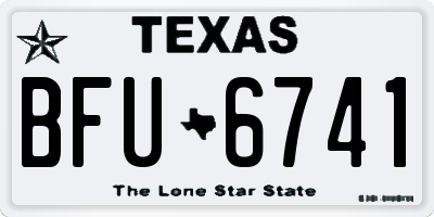 TX license plate BFU6741
