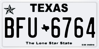 TX license plate BFU6764