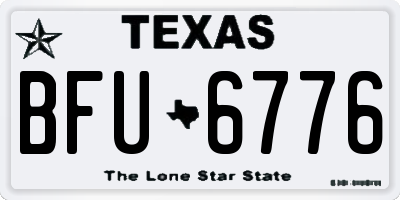 TX license plate BFU6776