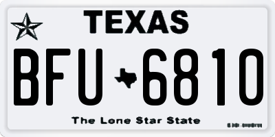 TX license plate BFU6810