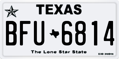 TX license plate BFU6814