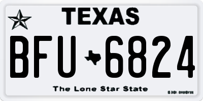 TX license plate BFU6824
