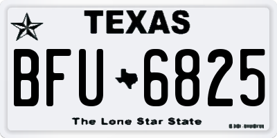 TX license plate BFU6825