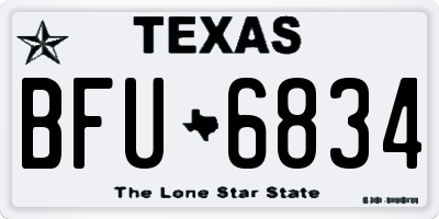 TX license plate BFU6834