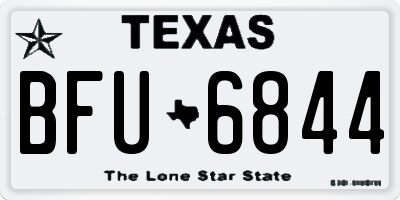 TX license plate BFU6844