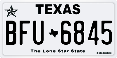 TX license plate BFU6845