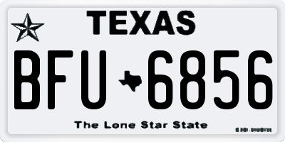 TX license plate BFU6856