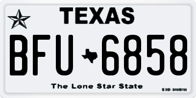 TX license plate BFU6858