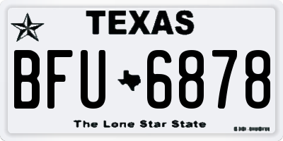 TX license plate BFU6878