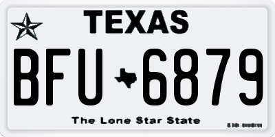 TX license plate BFU6879