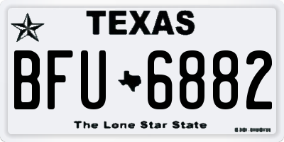 TX license plate BFU6882