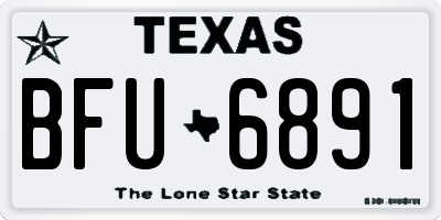 TX license plate BFU6891