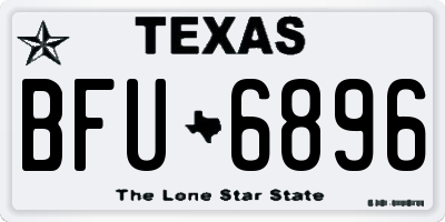 TX license plate BFU6896