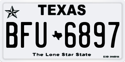 TX license plate BFU6897
