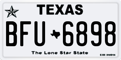 TX license plate BFU6898