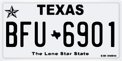 TX license plate BFU6901