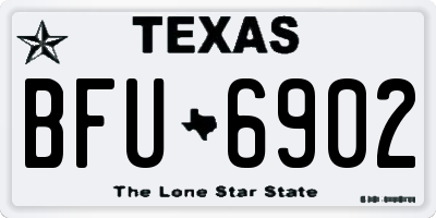 TX license plate BFU6902