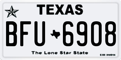 TX license plate BFU6908