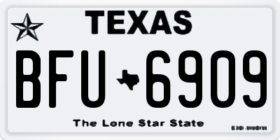 TX license plate BFU6909