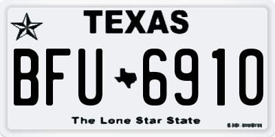 TX license plate BFU6910