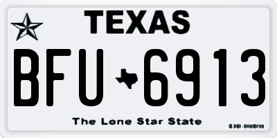TX license plate BFU6913