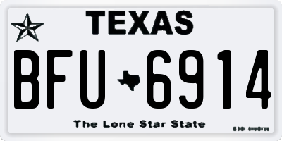 TX license plate BFU6914