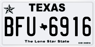 TX license plate BFU6916