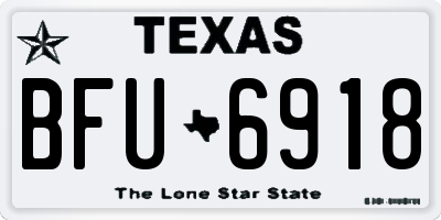 TX license plate BFU6918