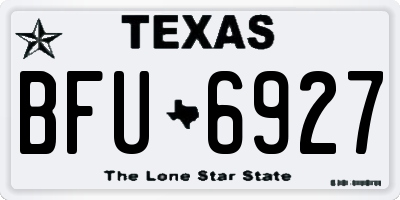 TX license plate BFU6927