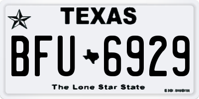 TX license plate BFU6929