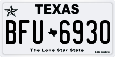 TX license plate BFU6930