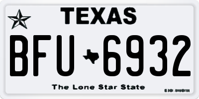 TX license plate BFU6932