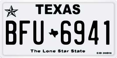 TX license plate BFU6941