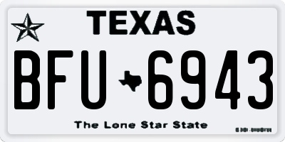 TX license plate BFU6943