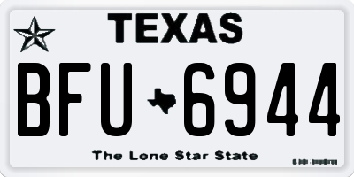 TX license plate BFU6944