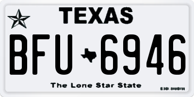 TX license plate BFU6946