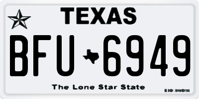 TX license plate BFU6949