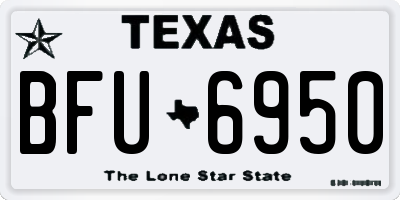 TX license plate BFU6950
