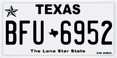 TX license plate BFU6952