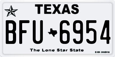 TX license plate BFU6954