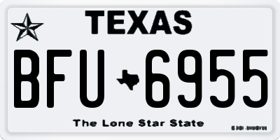 TX license plate BFU6955