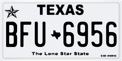 TX license plate BFU6956