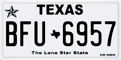 TX license plate BFU6957