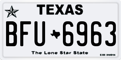 TX license plate BFU6963