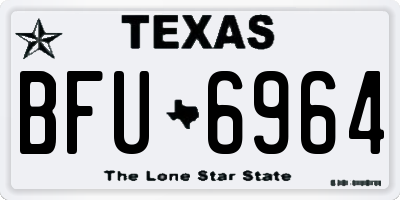 TX license plate BFU6964